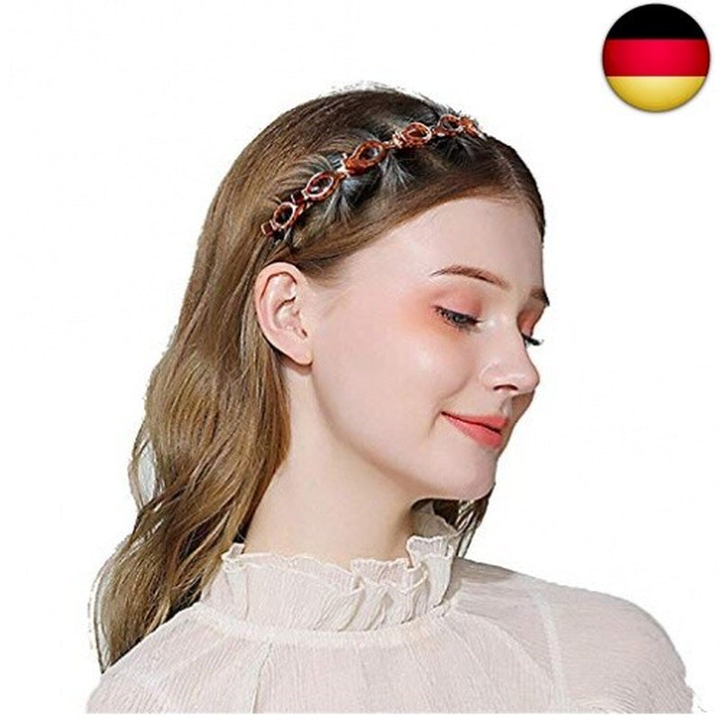 Haarreifen Mit Klammern, 2 Stück Hair Twister Haarreifen, Double Bangs